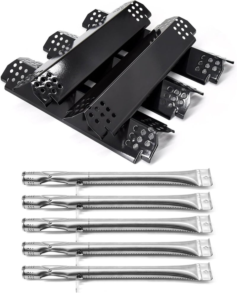 Grillfired Replacement Parts for Nexgrill 720-0888S 720-0830X, 5 Pack Flame Tamer and Burners Replacement for Nexgrill 5 Burner 720-0888S Gas Grill - Image 1